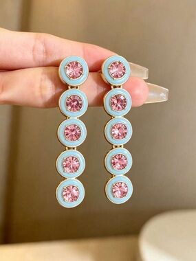 🏳️⚧️ Pink & Blue Drop Earrings 🏳️⚧️
